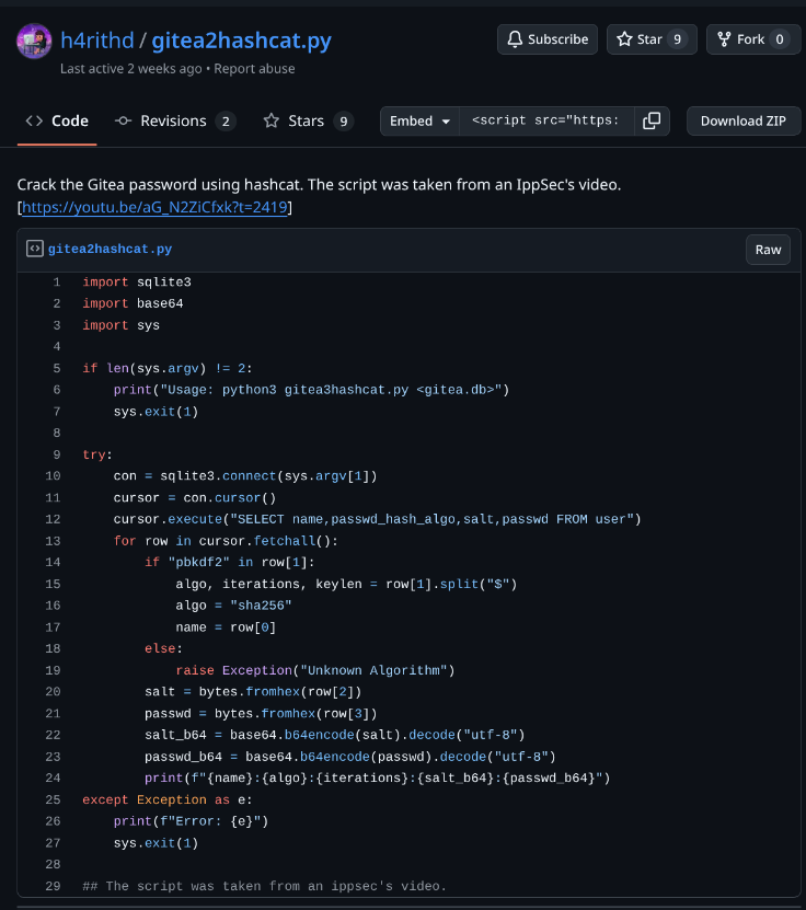 Hash formatting